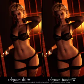 Beauty Girl In Stocking Stuffers 3d model