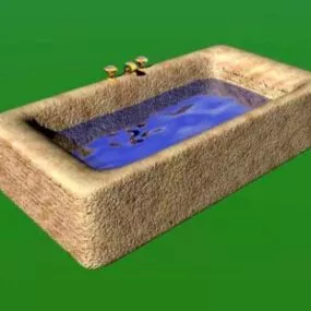 Stone Bathtub 3d model
