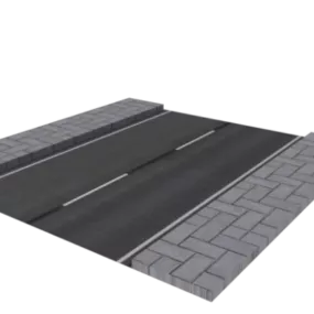 Straight Road Street Part 3d model