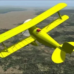Ww1 Biplane Vintage Airplane 3d model