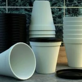 Plastic Cup Stack 3d model