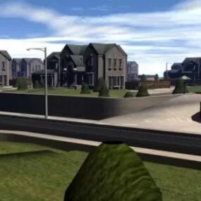 Suburban House Complex Building 3d model