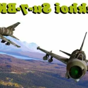 Fighter Aircraft Sukhoi Su7 3d model