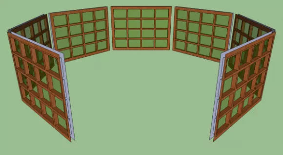 Vintage Door With Simple Frame Style 3d model