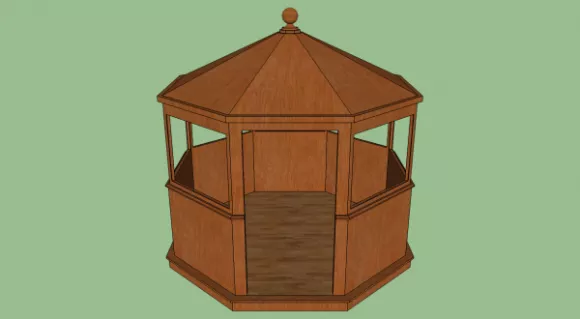 Summer Pavilion Building 3d model Summer Pavilion Building 3d model