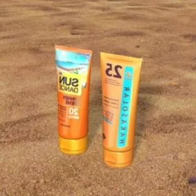 Suncreme Cosmetic Bottle 3d model