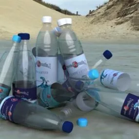 Plastic Drink Bottle Stack 3d model