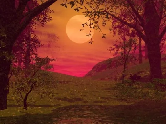 Red Cloud Sky Texture 3d model