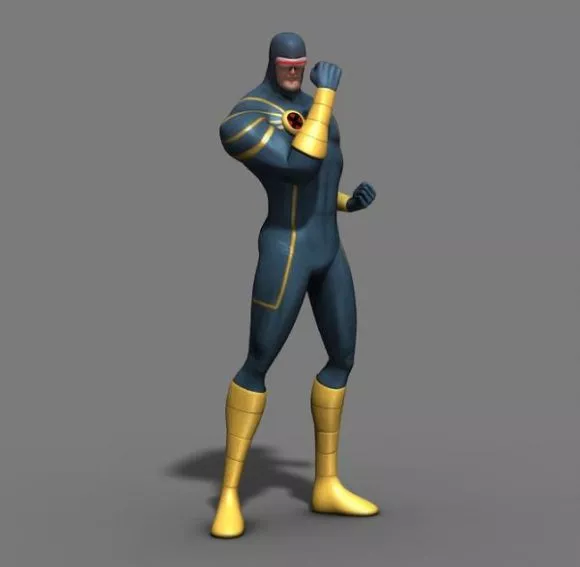 Human Character Old Man In T Pose 3d model