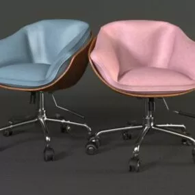 Two Swivel Chair 3d model