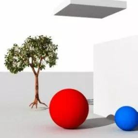 Broadleaf Tree With Sphere Shape 3d model