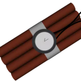 Timer Tnt With Clock Bomb Weapon 3d model