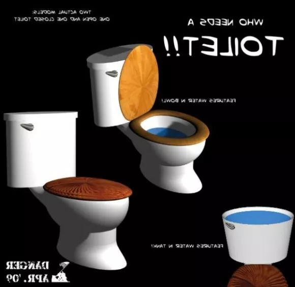 Toilet For Old People With Handle Around 3d model