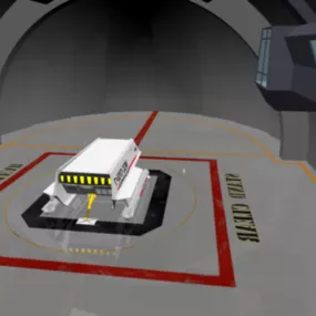 Hanger Warehouse Building 3d model