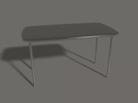 Bedroom Dressing Table And Mirror With Drawers 3d model
