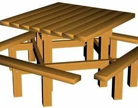 Outdoor Table Furniture 3d model
