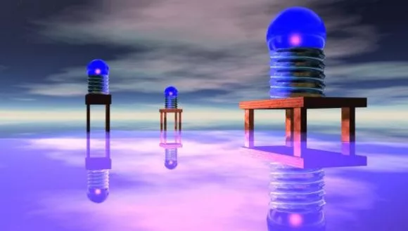 Coffee Table With Black Chairs And Flower Vase Pot 3d model