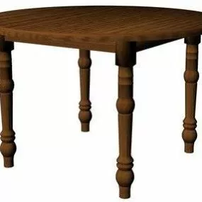Antique Table Carved Leg 3d model