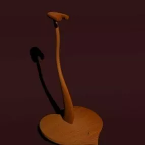 Stylist Wooden Rack 3d model