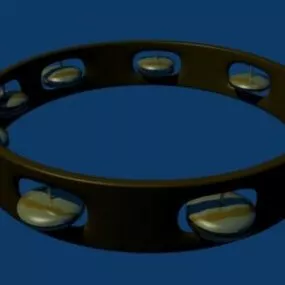 Tambourine Drum Instrument 3d model