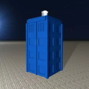 Blue Tardis Box 3d model