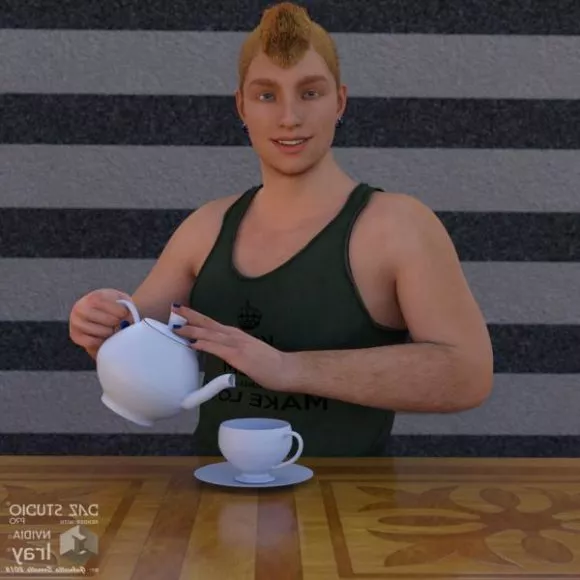 Teapot Cup With Character 3d model Teapot Cup With Character 3d model