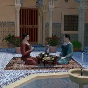 Female Characters In Teatime 3d model