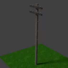 Telephone Pole Column 3d model