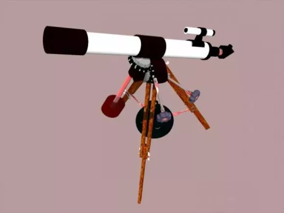 Telescope With Stand 3d model Telescope With Stand 3d model