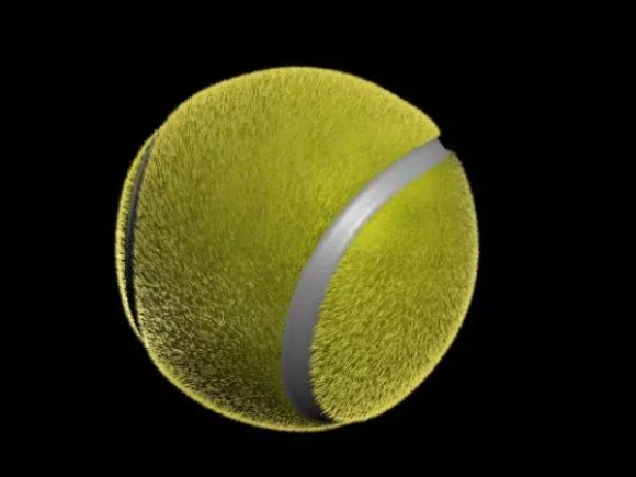 Realistic Green Tennis Ball 3d model Realistic Green Tennis Ball 3d model