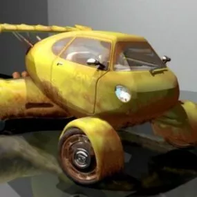 Speeder Cartoon Car 3d model