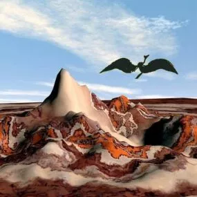 Ancient Terrain Dinosaur Age 3d model