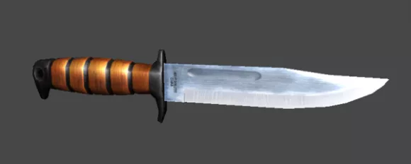 Steel Combat Knife 3d model Steel Combat Knife 3d model