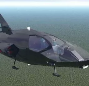 Alien Futuristic Spacecraft Blackbird 3d model