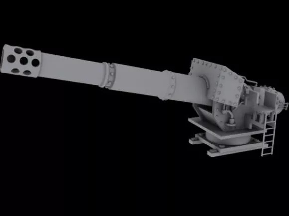 Big Canon Weapon 3d model Big Canon Weapon 3d model