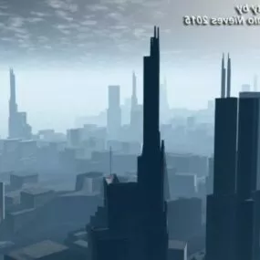 The City Building In Fog 3d model