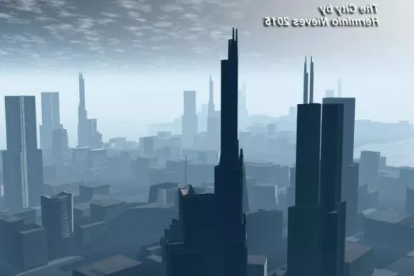 The City Building In Fog 3d model The City Building In Fog 3d model