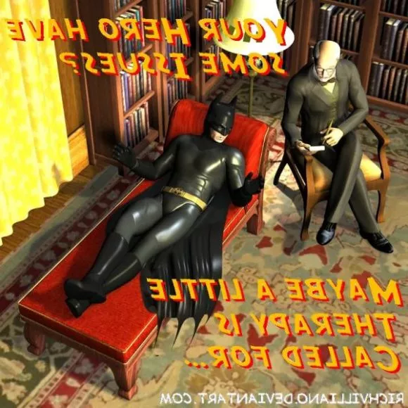 Batman Character On A Couch Chair 3d model Batman Character On A Couch Chair 3d model