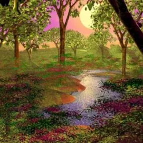 The Creek Forest Landscape 3d model