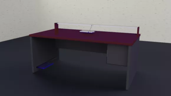 The Desk With Drawer 3d model The Desk With Drawer 3d model