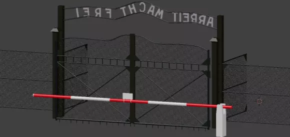 Auschwitz Building Gates 3d model Auschwitz Building Gates 3d model