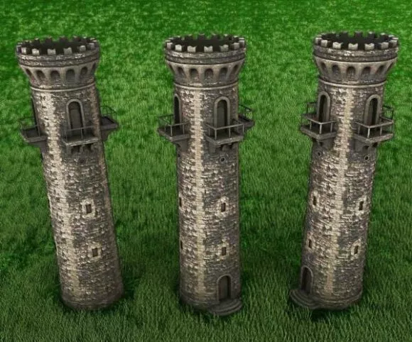 Chinese Ancient Building With Corridor 3d model