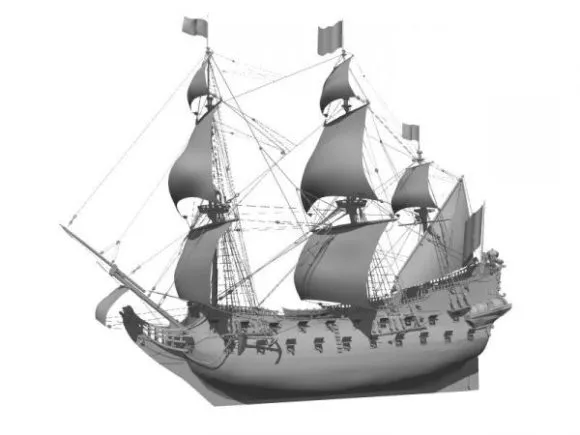 The Prince William Sailing Ship 3d model The Prince William Sailing Ship 3d model