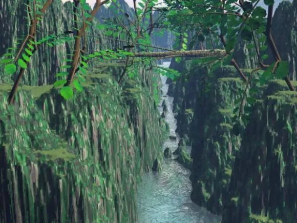 Waterfall Landscape 3d model