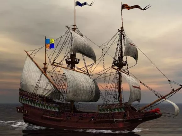 Medieval Big Sailing Ship 3d model Medieval Big Sailing Ship 3d model