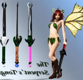 Elf Wing Girl Character 3d model