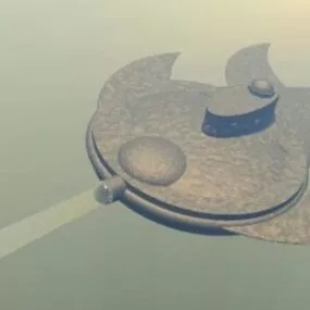 Futuristic Spaceship Turtle Shape 3d model