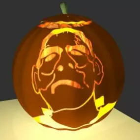 Pumpkin Lantern Lighting Decoration 3d model