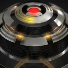 Futuristic Robot Cylinder Ball 3d model