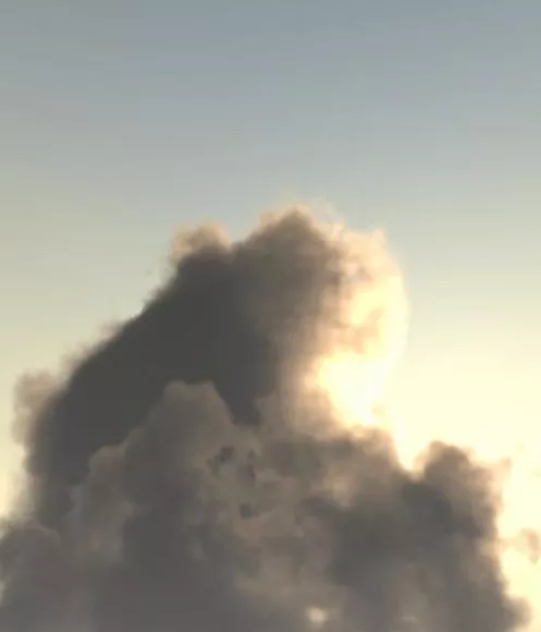 Sunbeam On Ocean Landscape 3d model